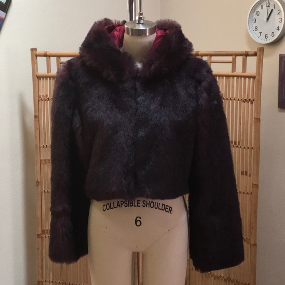 Vintage Faux Fur Zip Jacket